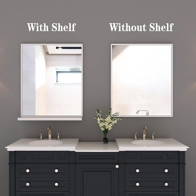 Bathroom Wall Mirror with Shelf