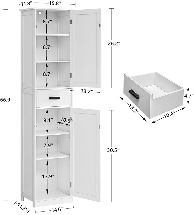 Bathroom Tall Storage Cabinet