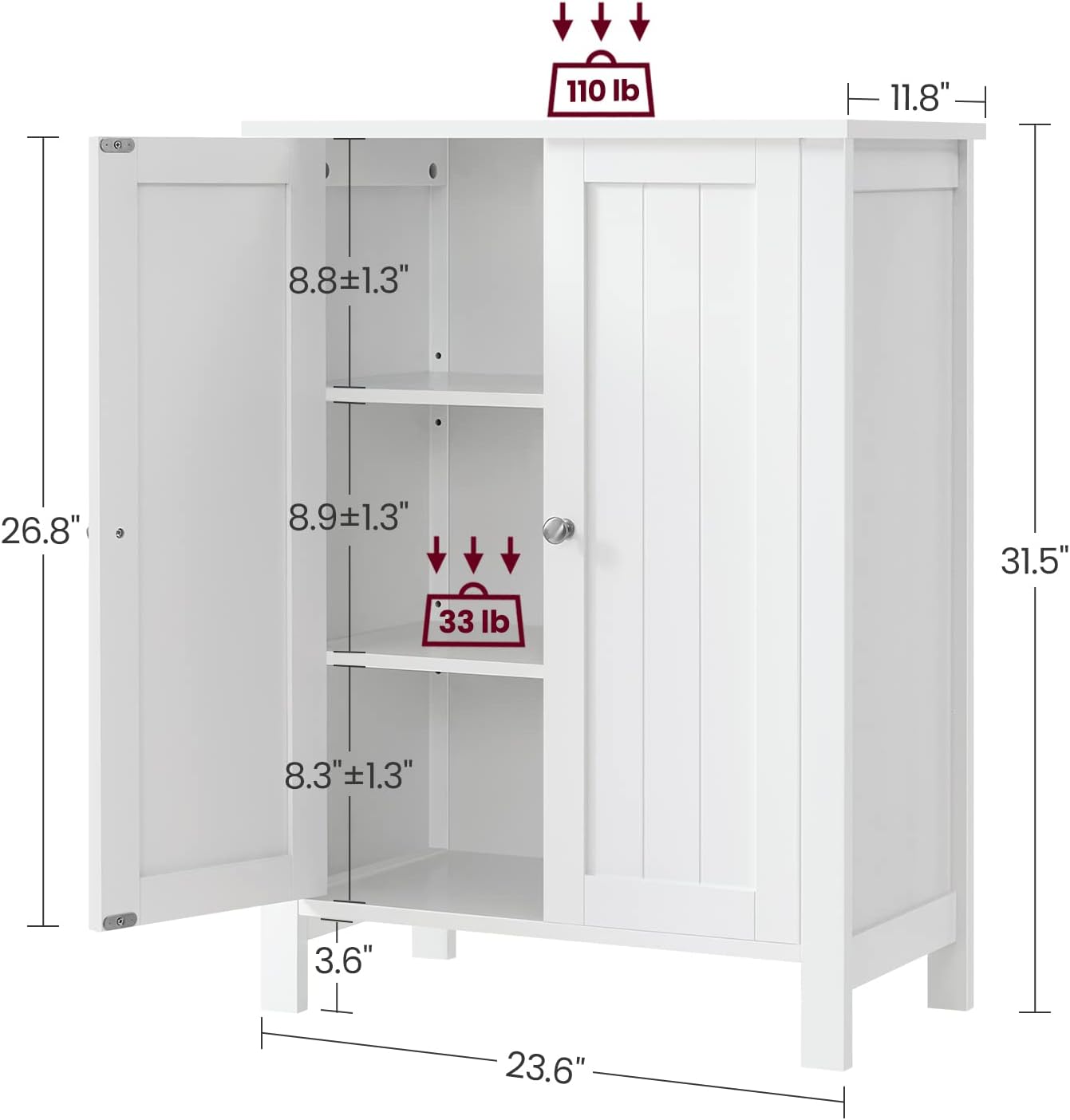 Bathroom Floor Storage Cabinet