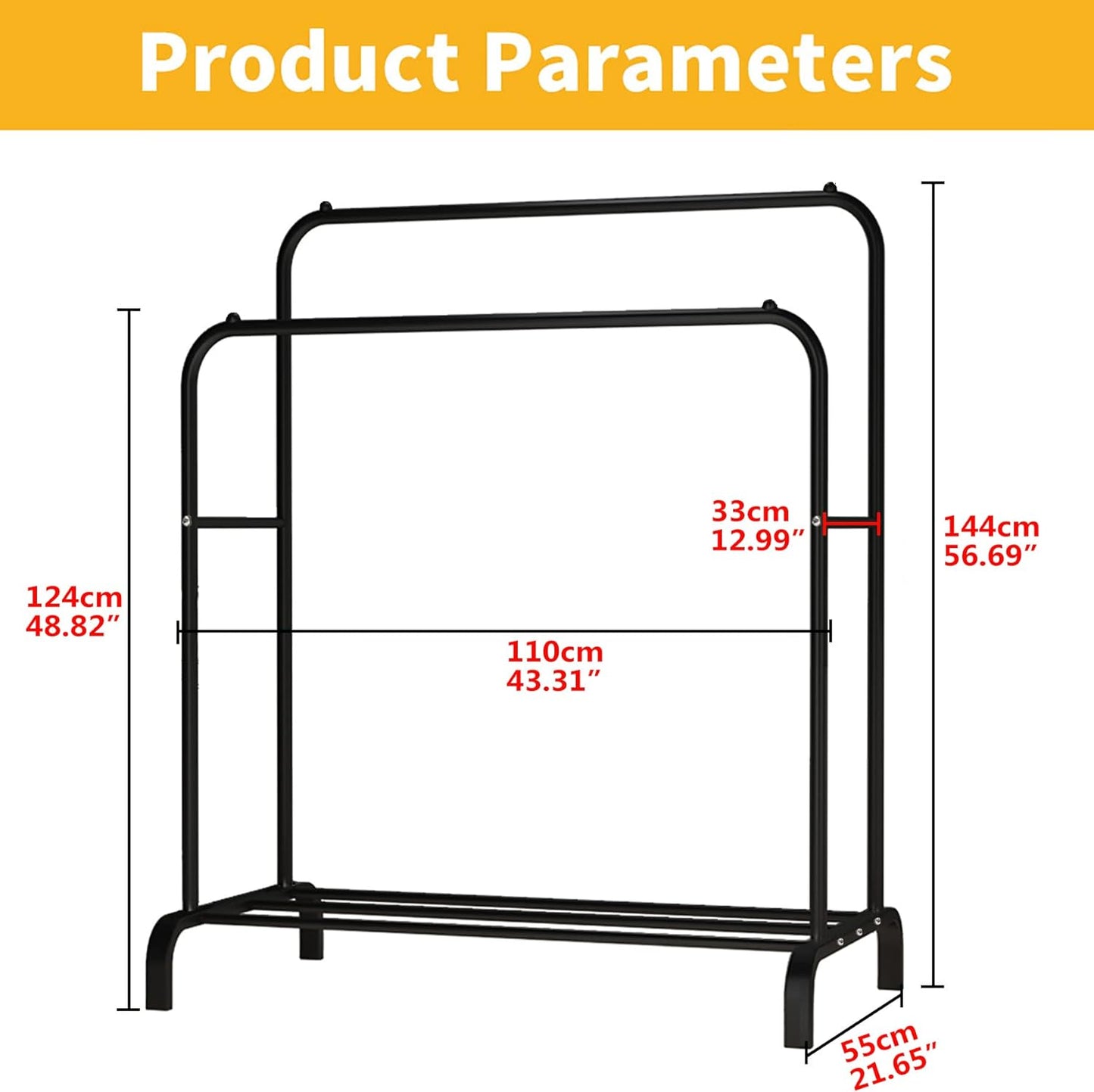 Freestanding Double Clothes Rack