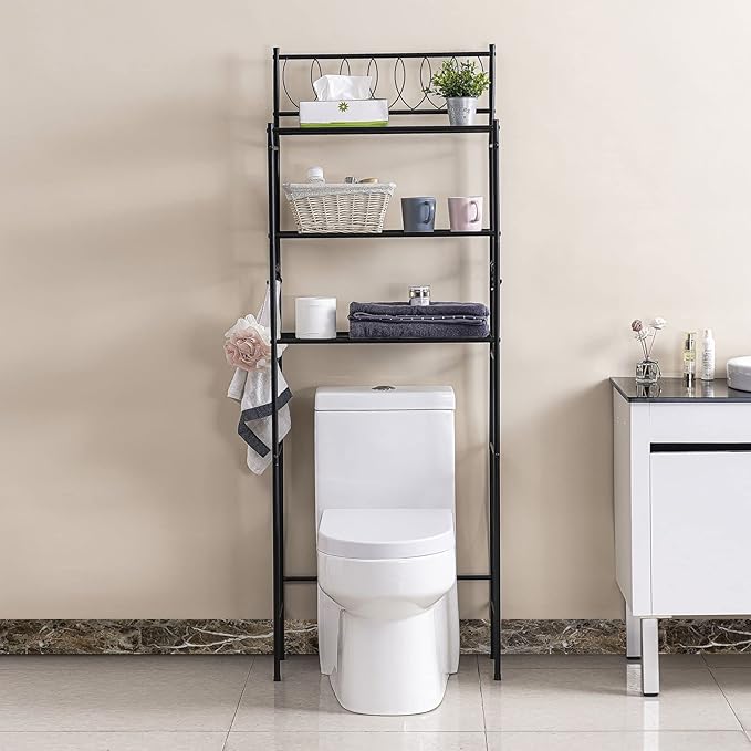 3 Shelf Over The Toilet Shelving Unit