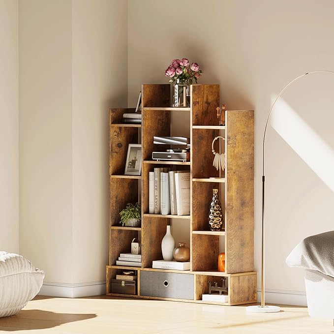 Rustic Wooden Bookshelf