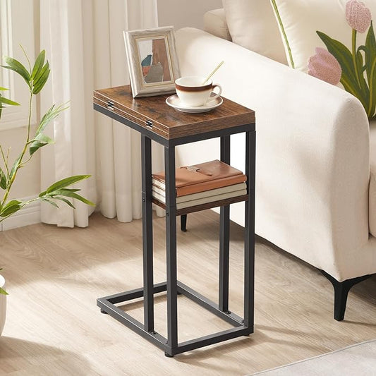 C Shaped Foldable End Table