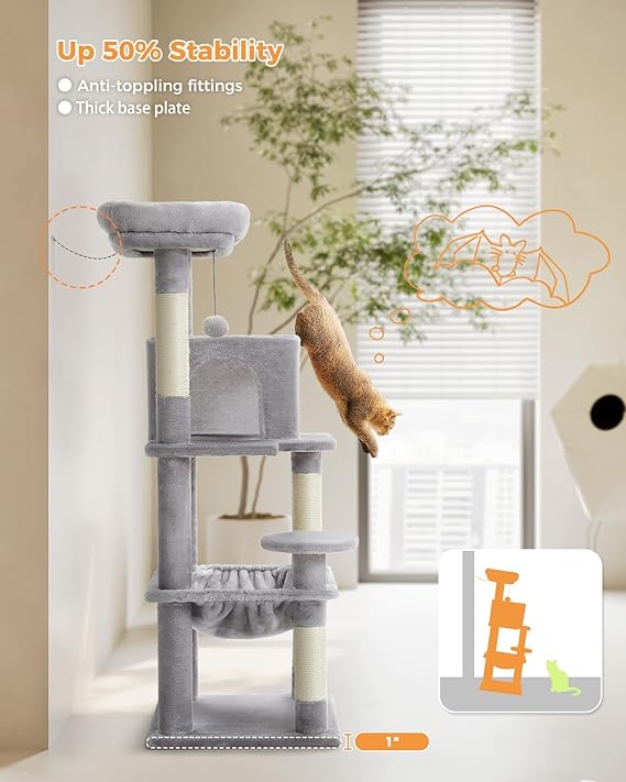 45.7" Multi-Level Cat Tower