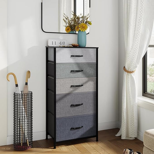 5 Drawer Dresser Tall Storage Tower for Bedroom