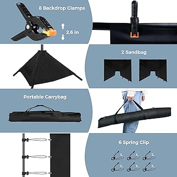 10x7ft Adjustable Photography Kit