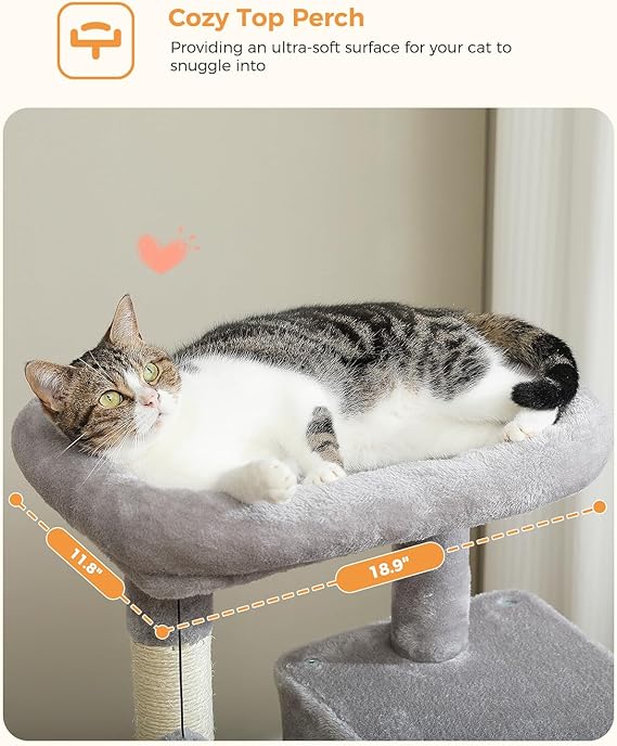 45.7" Multi-Level Cat Tower