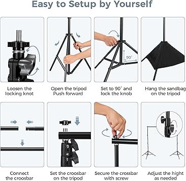 10x7ft Adjustable Photography Kit