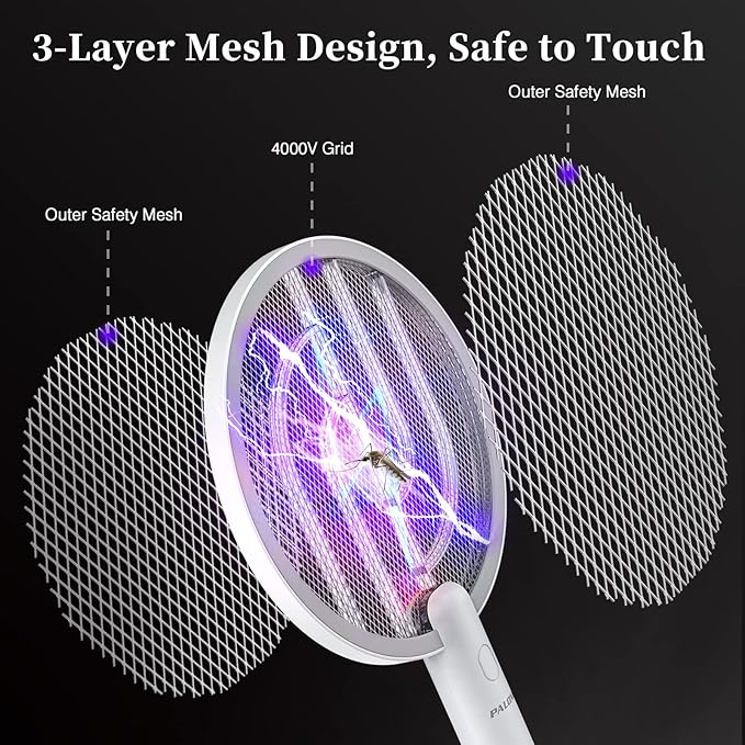 4000v 3 Layers Electric Fly Racket