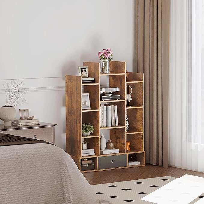 Rustic Wooden Bookshelf