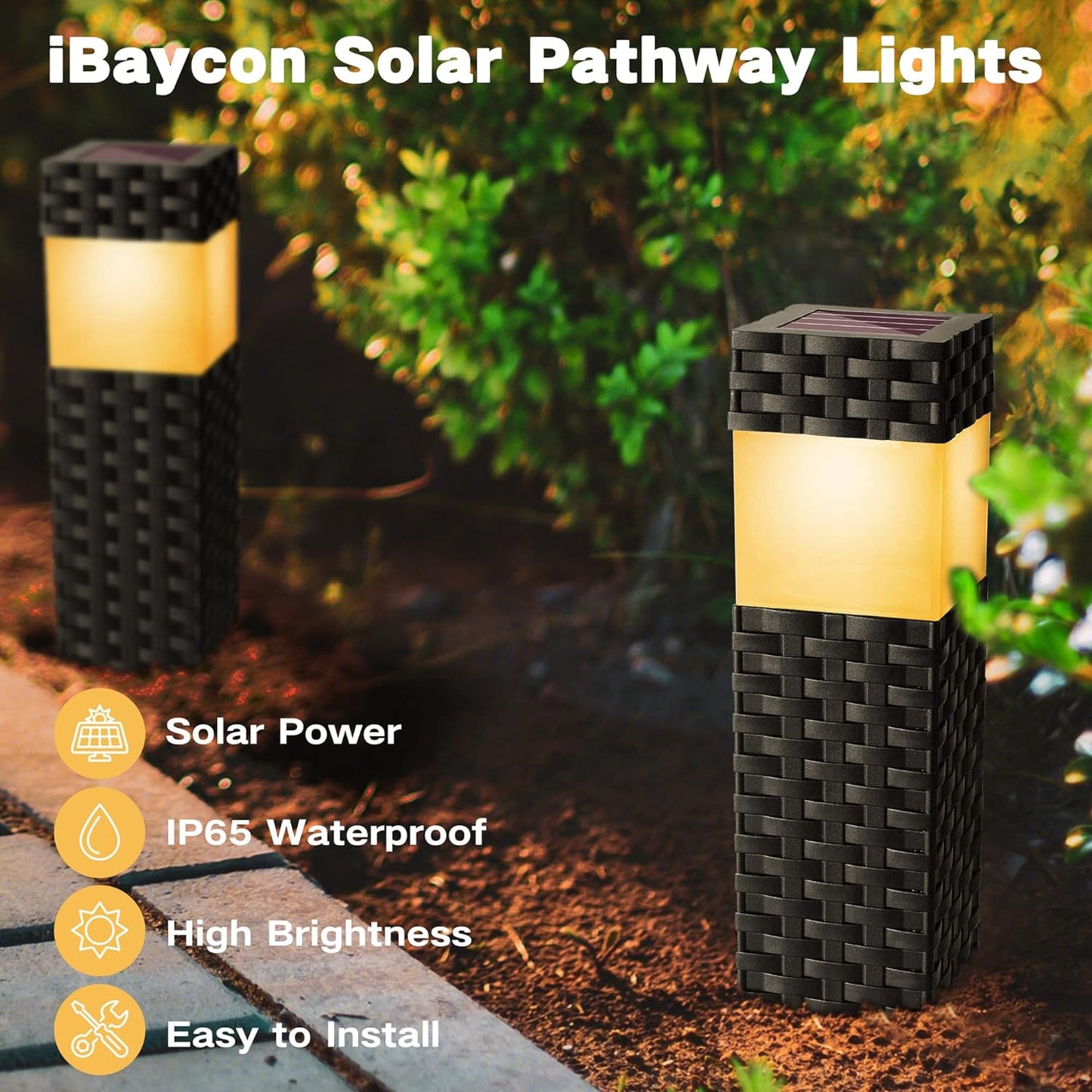 Pack Of 8 Solar Pathway Lights