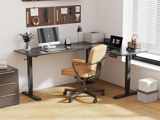 Electric Adjustable L Shaped Desk