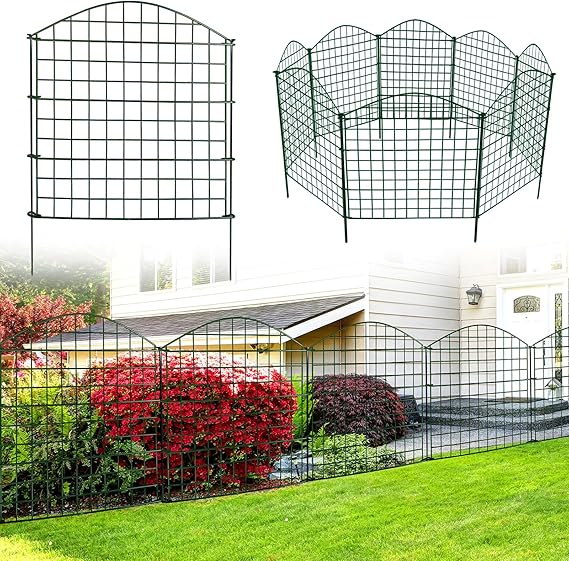 5 Panels Metal Garden Fence