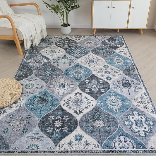 Moroccan Blue Area Rug