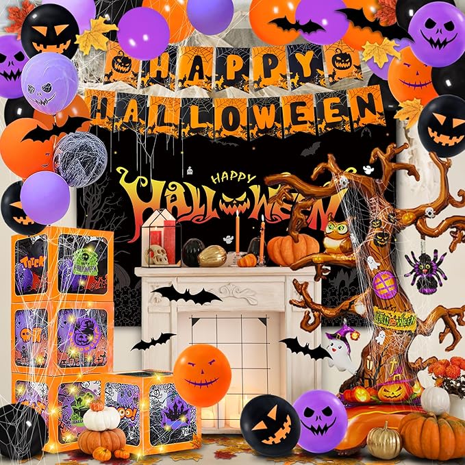 157 Pcs Halloween Party Decorations Kit