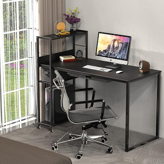 46-Inch Desk with Side Shelf
